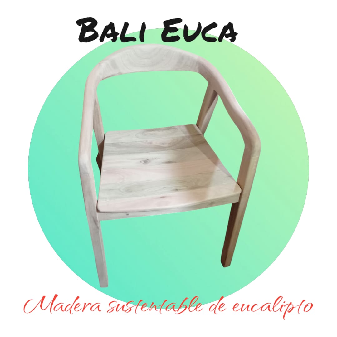 Silla Bali de eucalipto con sentadera curva